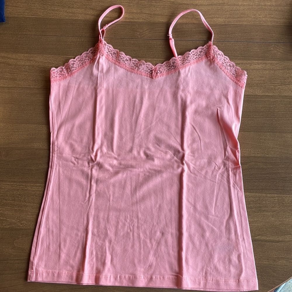 Merona White, Navy Blue and Peach Camisoles. - Picture 4 of 7